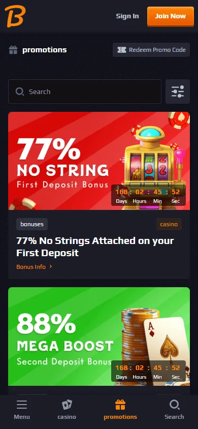 Blaze Spins Casino mobile promotions
